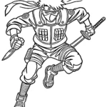 coloriage Kakashi et decoupage