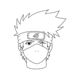 coloriage Le bandeau de Kakashi à imprimer pour enfant de 4 ans