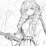 coloriage Mitsuri à imprimer gratuitement