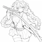 coloriage Mitsuri pour enfants a imprimer