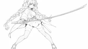 coloriage Mitsuri et apprentissage