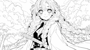 coloriage Mitsuri à imprimer gratuit
