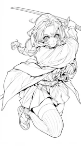 image pour coloriage Mitsuri enfant