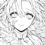 coloriage Mitsuri à imprimer pdf gratuit