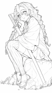 coloriage Mitsuri a colorier en ligne gratuitement