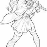 coloriage Mitsuri pour enfant de 4 ans