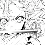 coloriage Mitsuri pour enfant de 4 ans