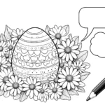 coloriage Oeuf de Pâques pour primaire