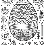 imprimer coloriage Oeuf de Pâques gratuit