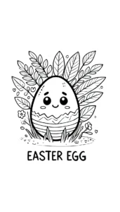 coloriage Oeuf de Pâques à imprimer gratuit