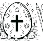 coloriage Oeuf de Pâques à imprimer pour enfants
