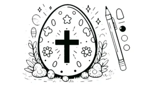coloriage Oeuf de Pâques à imprimer pour enfants
