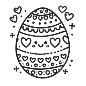 coloriage Oeuf de Pâques à imprimer a4