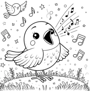 coloriage Oiseau pour enfants a imprimer gratuit