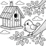 coloriage Oiseau pour enfant à imprimer