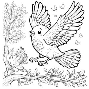 coloriage Oiseau a colorier en ligne