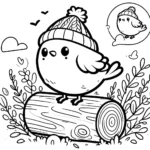 coloriage Oiseau à imprimer pour enfant de 3 ans