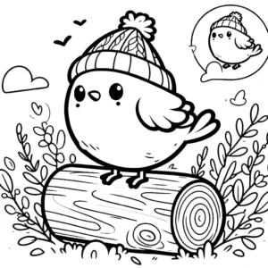 coloriage Oiseau à imprimer pour enfant de 3 ans