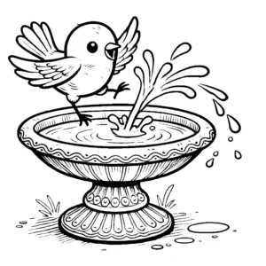 coloriage Oiseau et apprentissage