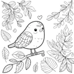 coloriage Oiseau et apprentissage