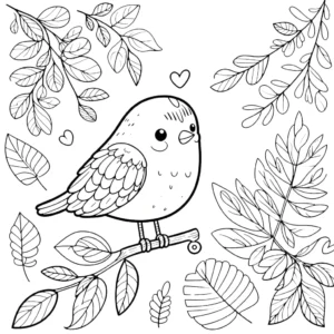 coloriage Oiseau et apprentissage
