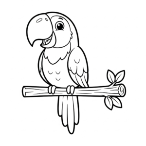coloriage Perroquet updated pour enfant