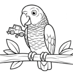 coloriage Perroquet updated à imprimer gratuitement