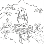 coloriage Perroquet updated d