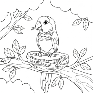 coloriage Perroquet updated d