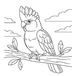 coloriage Perroquet updated à imprimer pour enfant de 6 ans