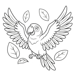coloriage Perroquet updated à imprimer a4