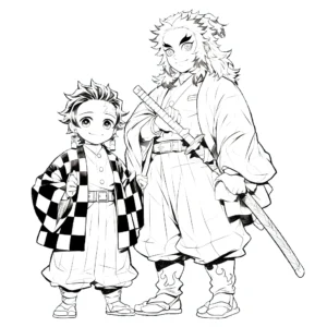 coloriage Rengoku d