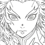 coloriage Rengoku a imprimer gratuit
