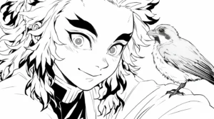 coloriage Rengoku à imprimer gratuitement