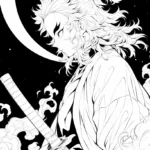 coloriage Rengoku et decoupage a imprimer gratuit