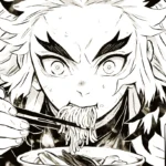 coloriage Rengoku pour enfant de 4 ans