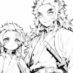 imprimer coloriage Rengoku gratuit