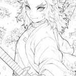 coloriage Rengoku gratuit
