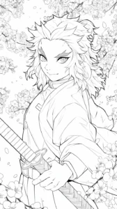 coloriage Rengoku gratuit