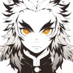 coloriage Rengoku à imprimer pour enfant de 7 ans