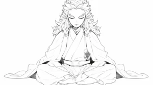 coloriage Rengoku à imprimer pdf