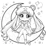 imprimer coloriage Sailor Moon gratuit
