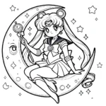 image pour coloriage Sailor Moon enfant