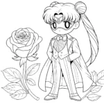 coloriage Sailor Moon pour enfant de 5 ans