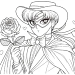 coloriage Sailor Moon à imprimer pour enfant de 12 ans