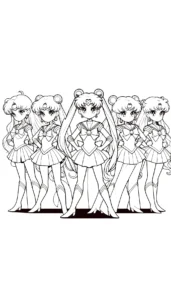 coloriage Sailor Moon à imprimer pdf gratuit