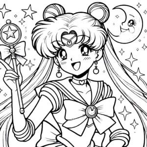 coloriage Sailor Moon et apprentissage