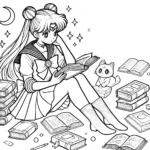image pour coloriage Sailor Moon enfant