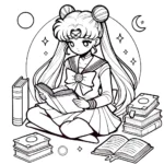 coloriage Sailor Moon pour enfants à imprimer
