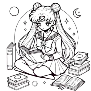 coloriage Sailor Moon pour enfants à imprimer